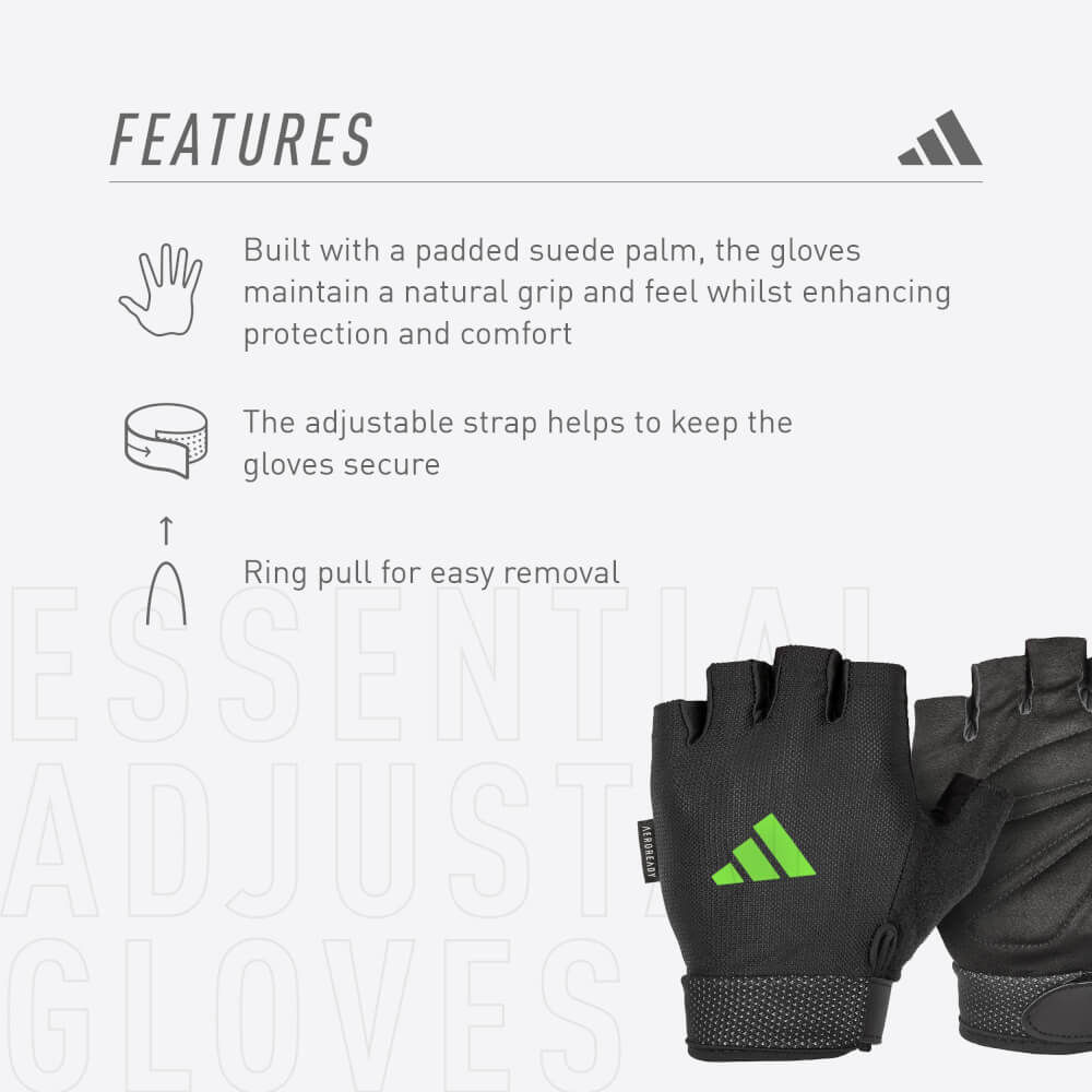 ถุงมือ Essential Adjustable ADIDAS ADGB-12453-NL สีเขียว ไซส์S